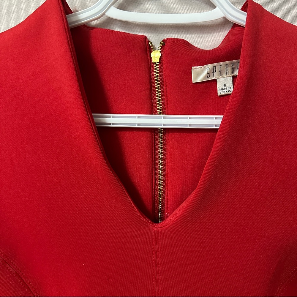 Spense Vibrant Red Midi Dress - Picture 7 of 10